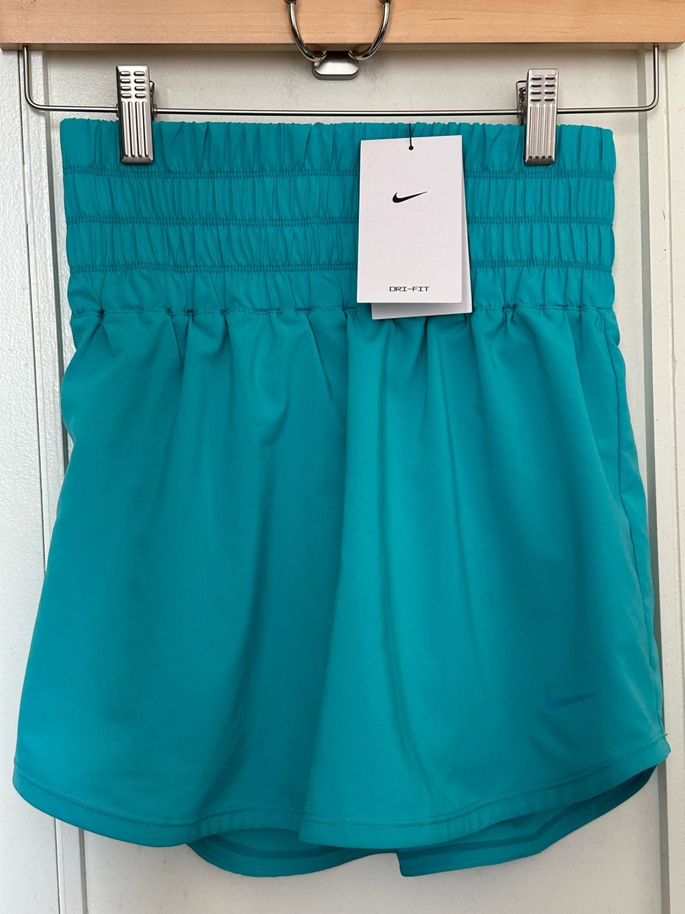NWT Nike One Dri-FIT Ultra High-Waisted Skort XS Blue Turquoise Built-In Shorts
